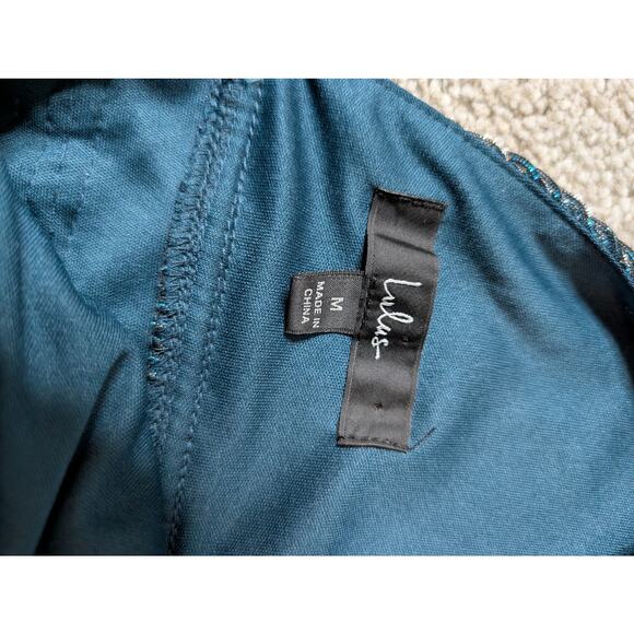 Lulu's Blue Sparkle Dress - Picture 3 of 5